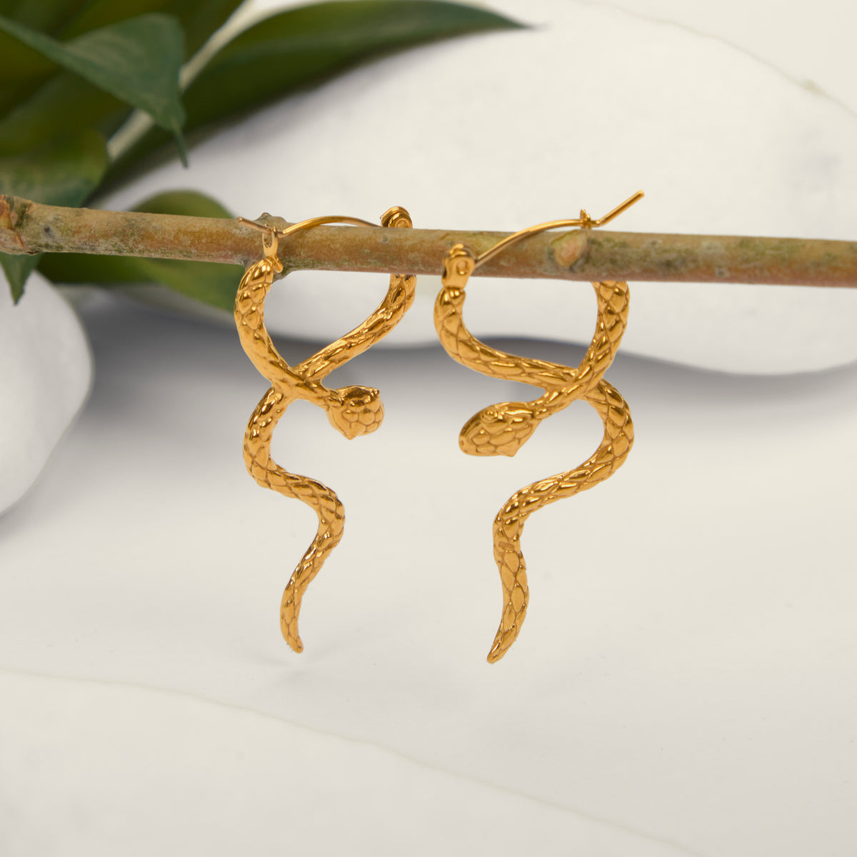 Glycon Snake Earrings