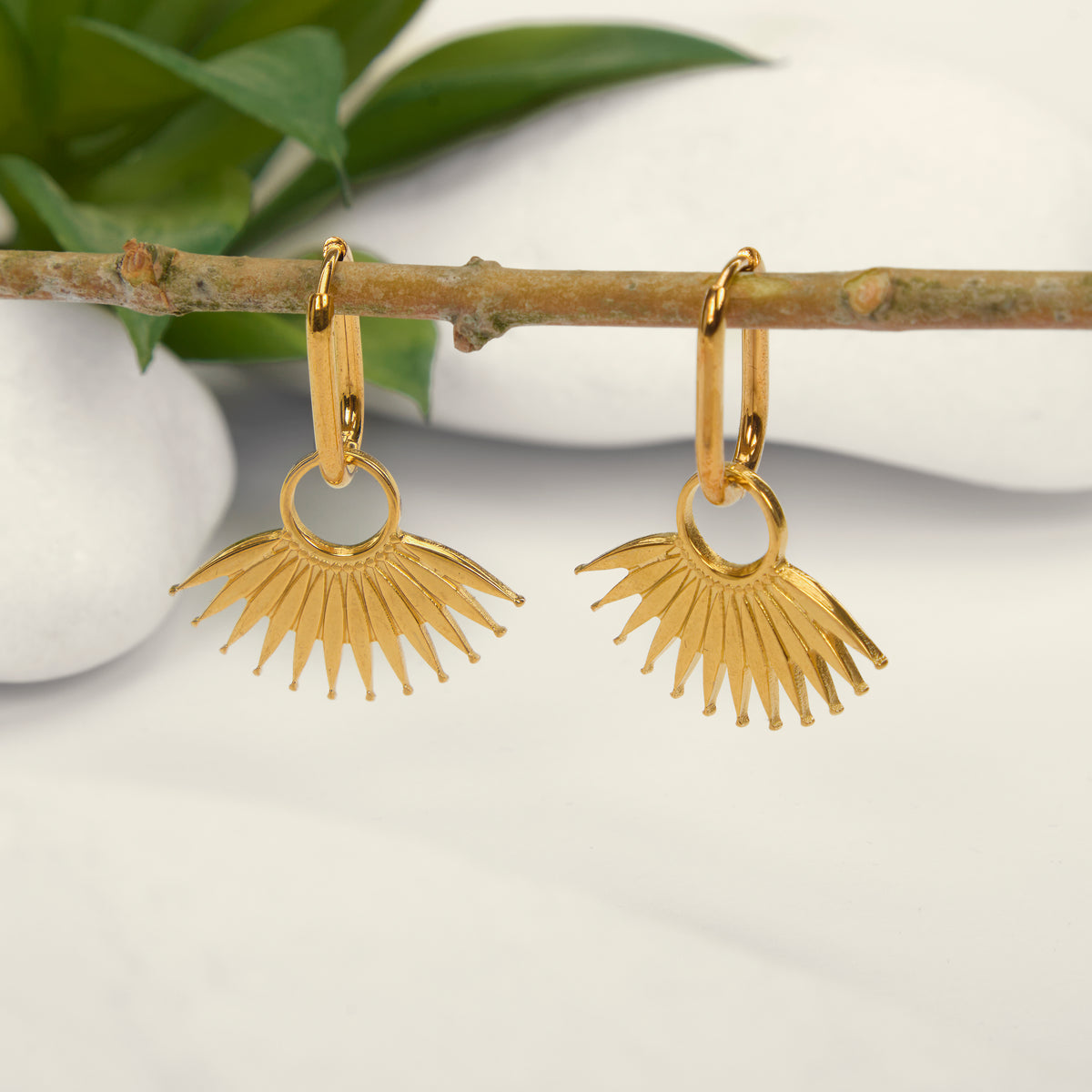 Palm Leaf Earrings