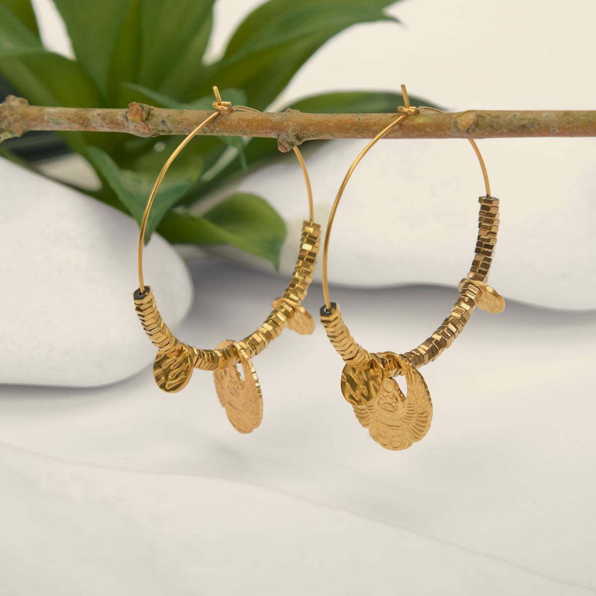Sacred Scarab Earrings