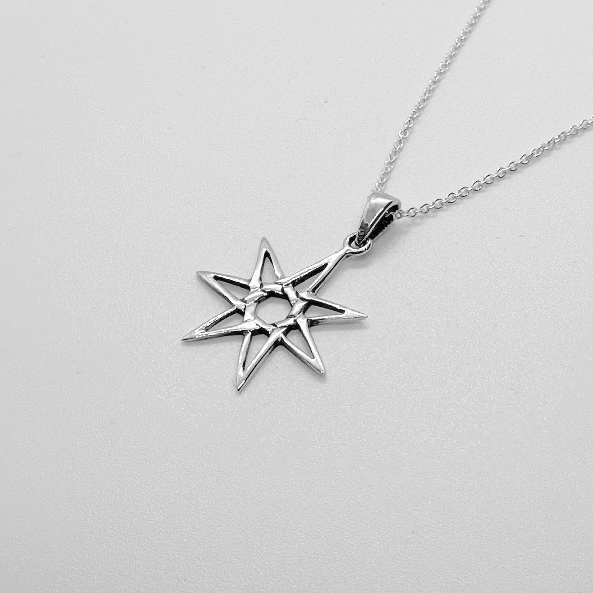 Sterling Silver Heptagram Pendant