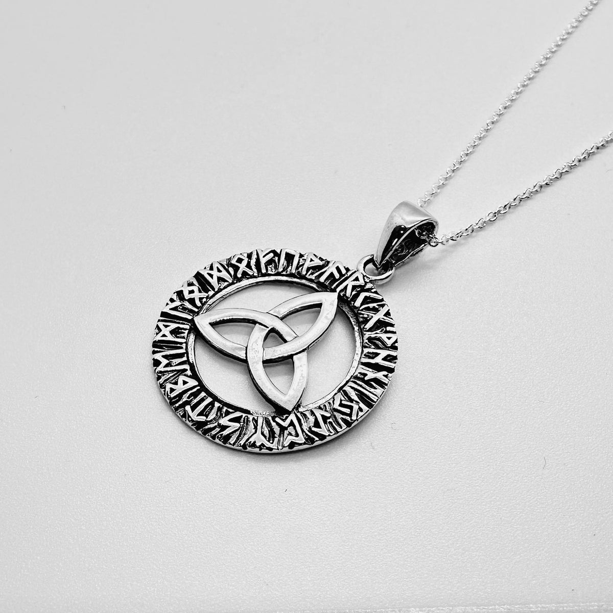 Sterling Silver Runic Pendant
