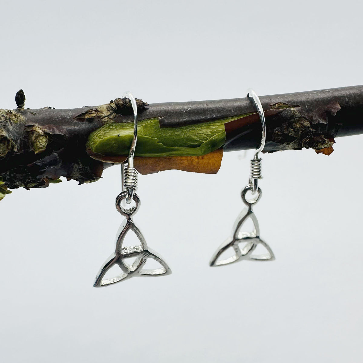 Sterling Silver Triple Triquetra Earrings