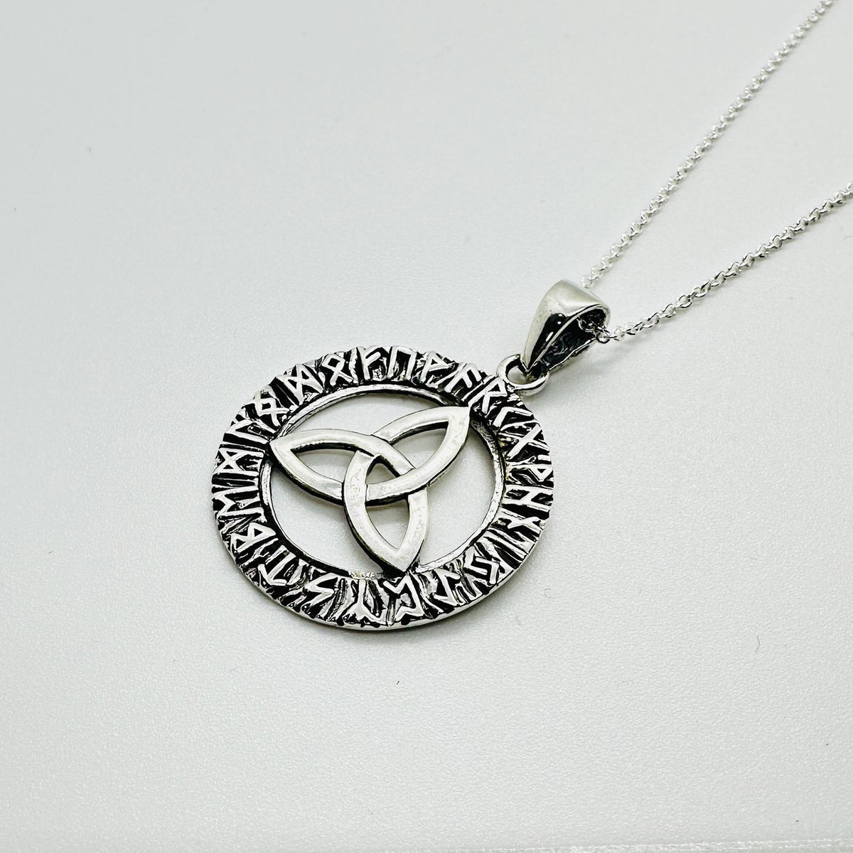 Stirling Silver Runic Pendant
